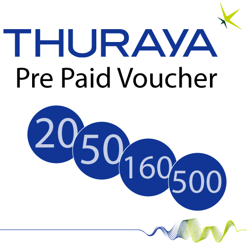 Thuraya pre-paid voucher 20 to 500 units